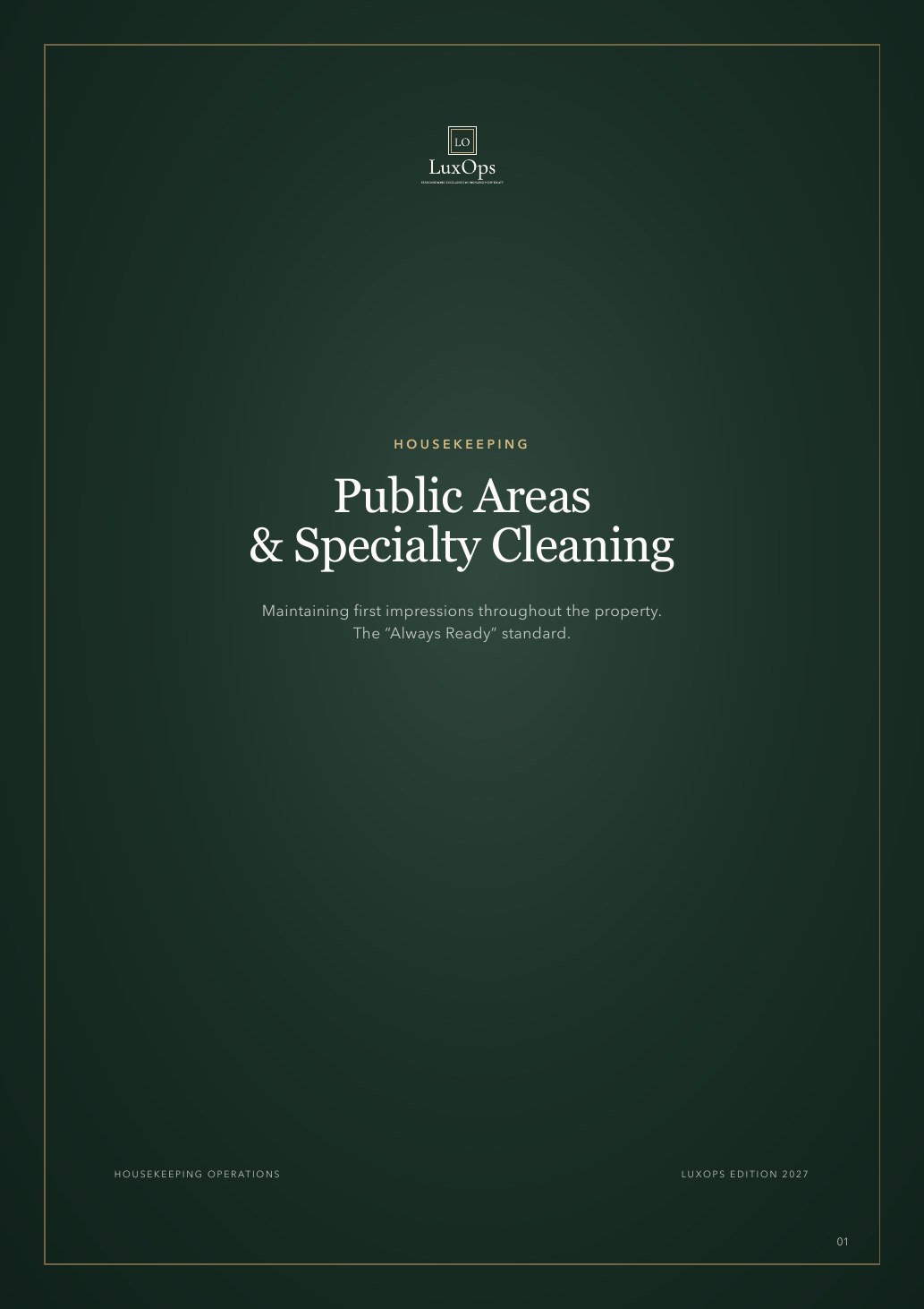 Chapter 04 · Public Areas & Specialty Cleaning